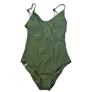 Body Glove NWT women's skylar one piece zip front swimsuit cactus color size XS